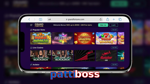 Main screen of Pattiboss ios page for PK players